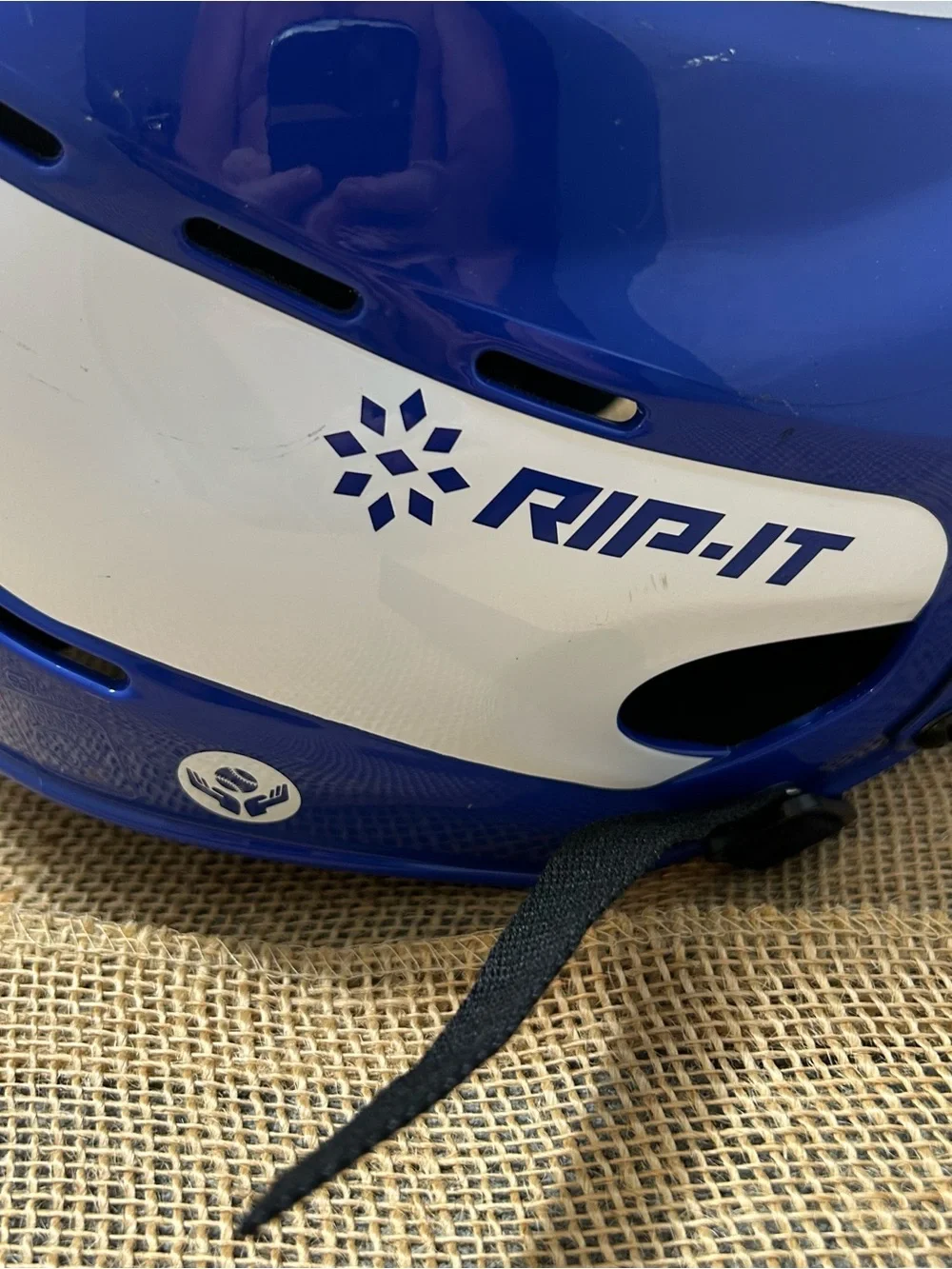 RIP-IT Softball Blue and White Batting Helmet S/M 6 6 7/8